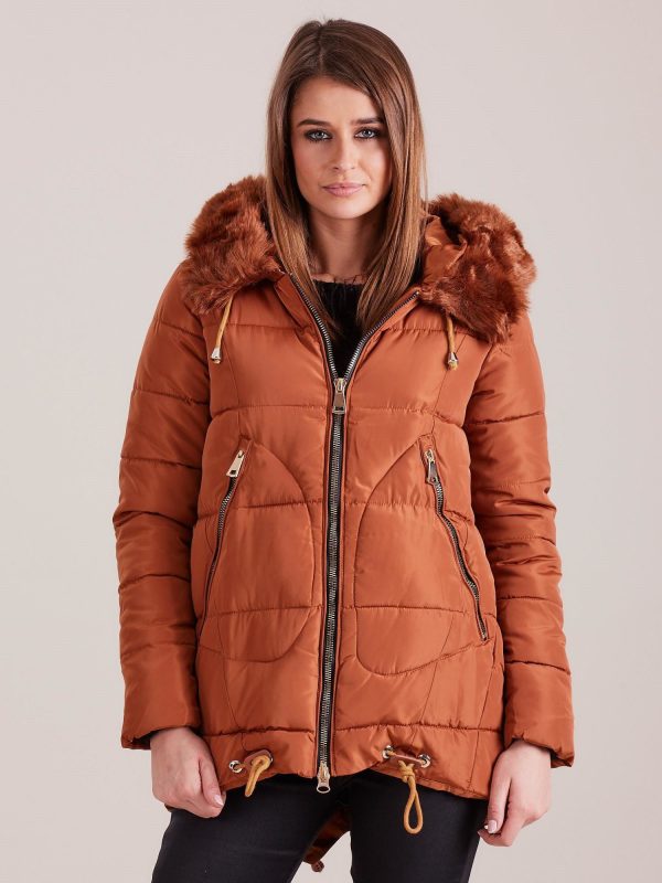 Wholesale Brown women's jacket for winter