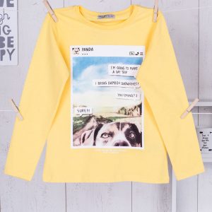 Wholesale Yellow blouse for boy with print