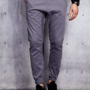 Wholesale Grey men's joggers with trakas