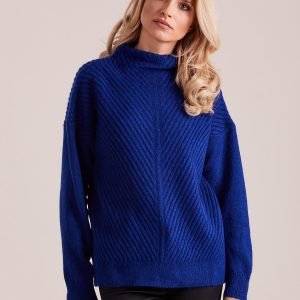 Wholesale Women's Cobalt Knitted Sweater