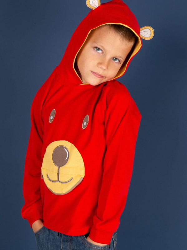 Wholesale Red hoodie for boy