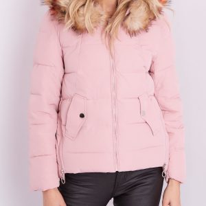 Wholesale Light Pink Women's Hooded Jacket