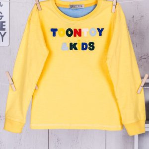 Wholesale Yellow blouse for a boy with an engraved inscription