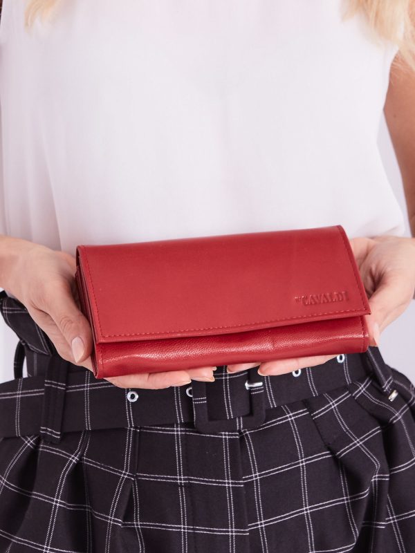 Wholesale Women's wallet in leather red