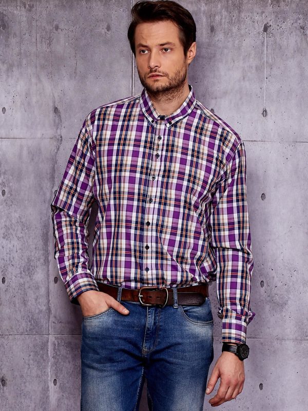 Wholesale Purple Plus Size Men's Shirt