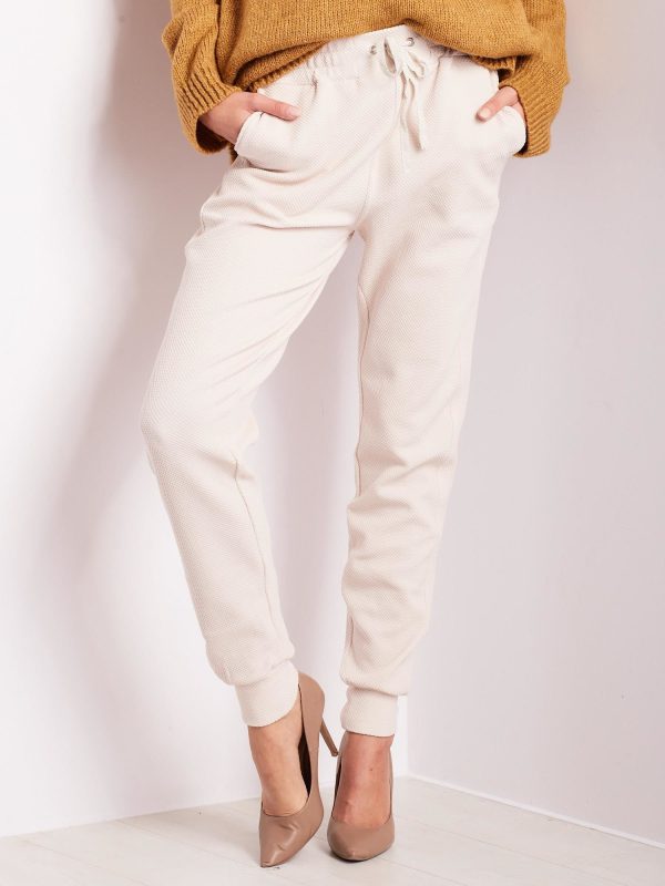 Wholesale Beige Plus Size Sweatpants