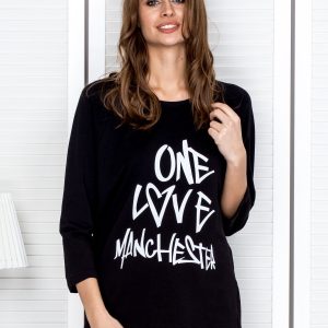 Wholesale Black blouse with the inscription