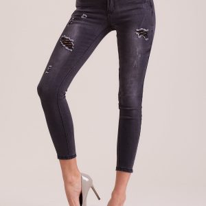 Wholesale Dark grey skinny jeans