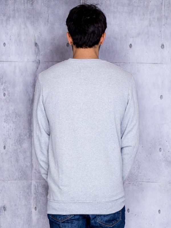 Wholesale Grey sweatshirt for men with pocket