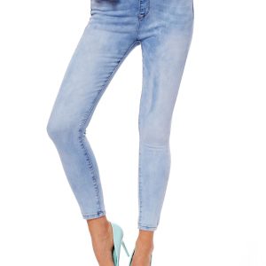 Wholesale Blue jeans with zipper on the back