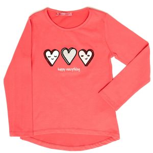 Wholesale Pink blouse with hearts