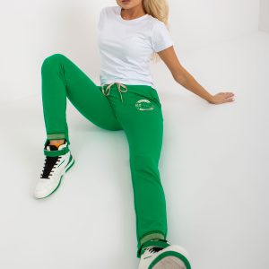 Wholesale Green Myrtle Print Ladies Sweatpants