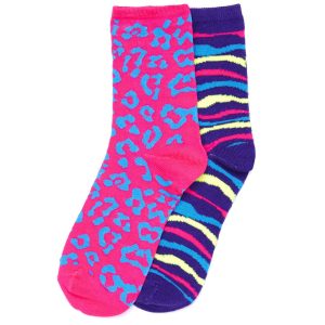 Wholesale Cotton Animal Pattern Socks 2-Pack Multicolored