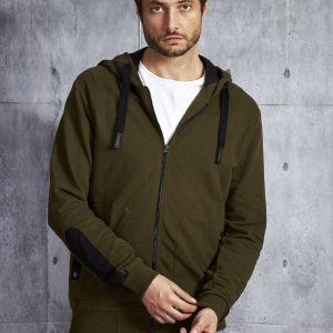 Wholesale Khaki sweatshirt for men with pockets