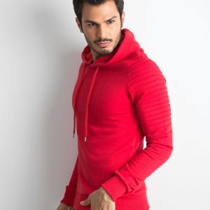 Wholesale Red cotton sweatshirt for men