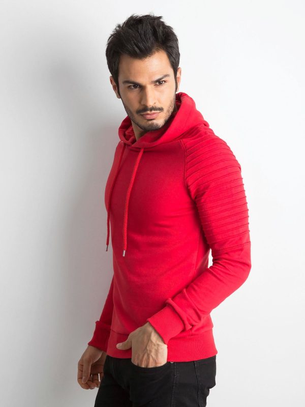 Wholesale Red cotton sweatshirt for men