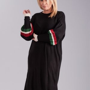 Wholesale Black Plus Size Knitted Dress