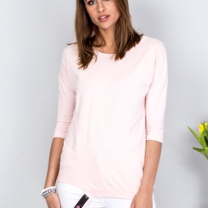 Wholesale Blouse light pink with decorative belt