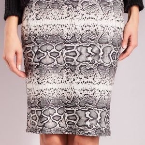 Wholesale Gray skirt with snake skin motif