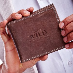 Wholesale Wallet for men brown with embossed inscription