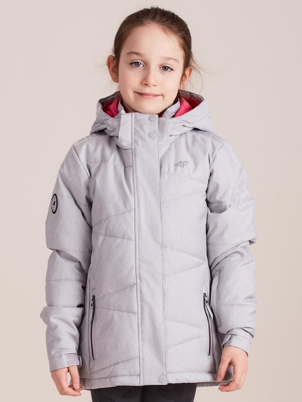 Wholesale 4F Grey Ski Jacket for Girl