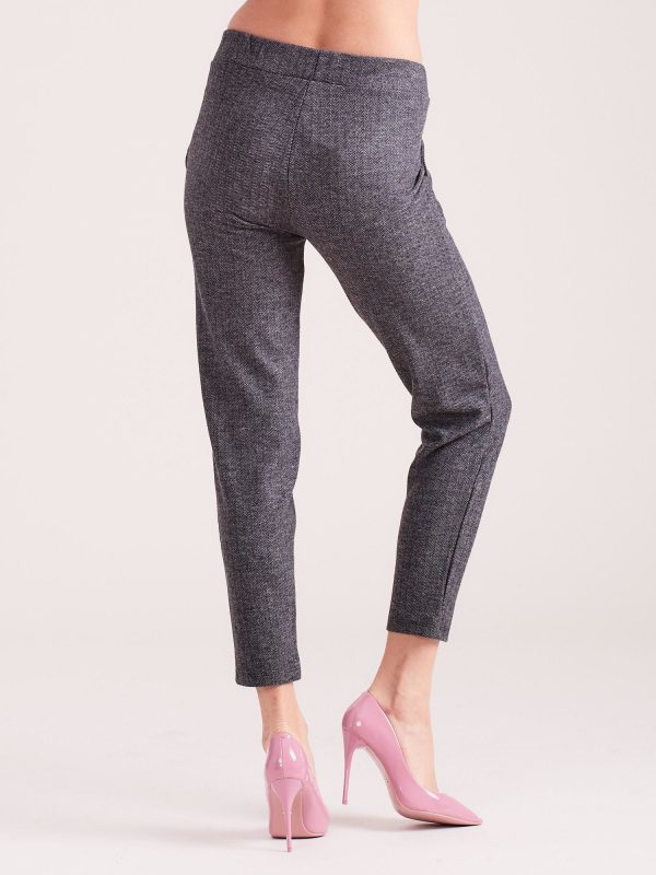 Wholesale Graphite herringbone pants