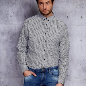 Wholesale White and black plaid shirt for men PLUS SIZE