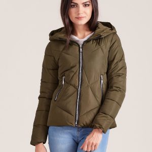 Wholesale Khaki short winter jacket