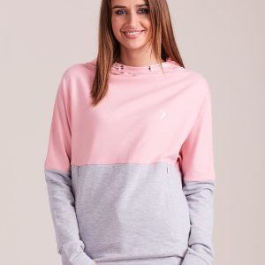 Wholesale Outhorn Grey and Pink Hoodie with Pockets