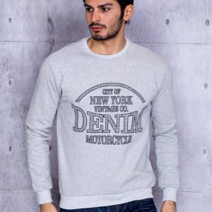 Wholesale Grey sweatshirt for men with inscription