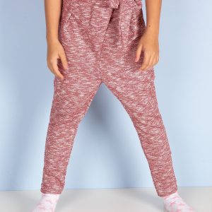 Wholesale Burgundy sweatpants for girl with binding