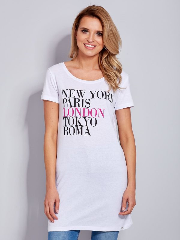 Wholesale White Cotton Nightgown With City Names