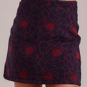 Wholesale Navy blue mini skirt with flowers