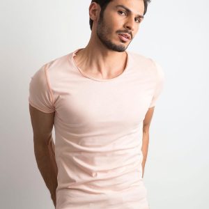 Wholesale Light Pink Plain Men's T-Shirt