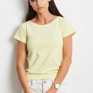 Wholesale Yellow t-shirt with tie back