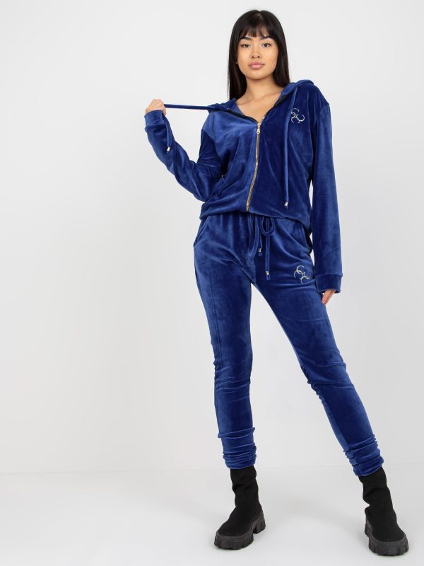 Wholesale Cobalt Women's Velour Set with Melody Pants