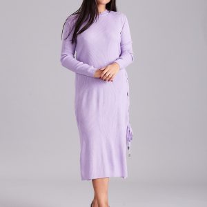 Wholesale Heather knitted dress with side lacing