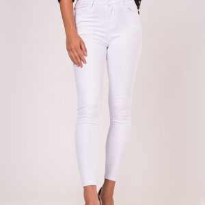 Wholesale White fitted trousers with bows