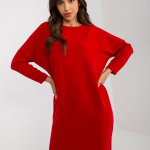 Wholesale Red cocktail dress with collar on the back