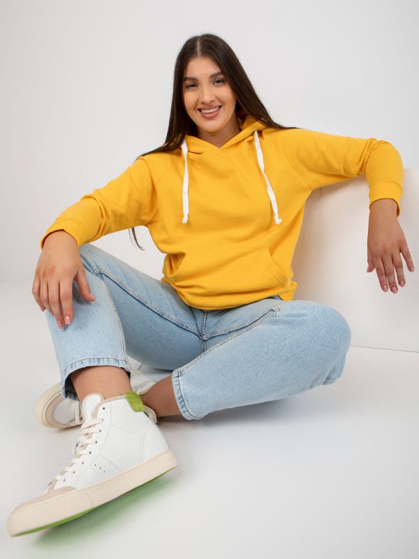 Wholesale Dark Yellow Plus Size Sweatshirt YOU DON'T KNOW ME