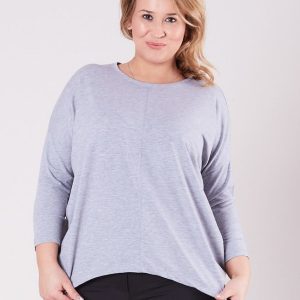 Wholesale Gray asymmetrical blouse for women PLUS SIZE