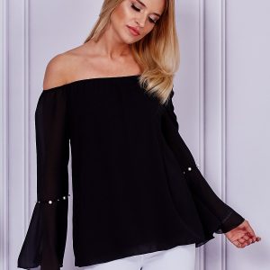 Wholesale Hispanic chiffon blouse black