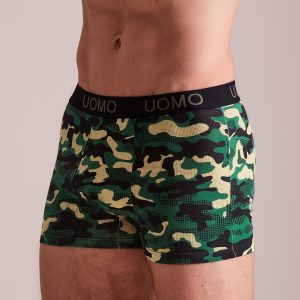 Wholesale Green Men's Camo Boxer Shorts