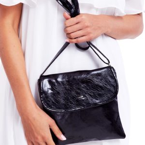 Wholesale Black Eco Leather Soft Handbag