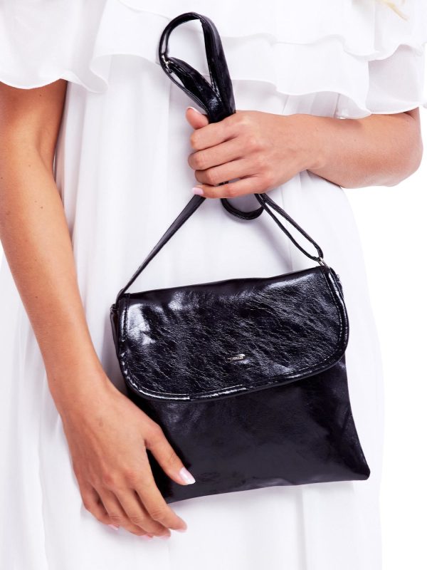 Wholesale Black Eco Leather Soft Handbag