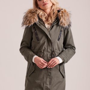 Wholesale Women's Khaki Insulated Parka