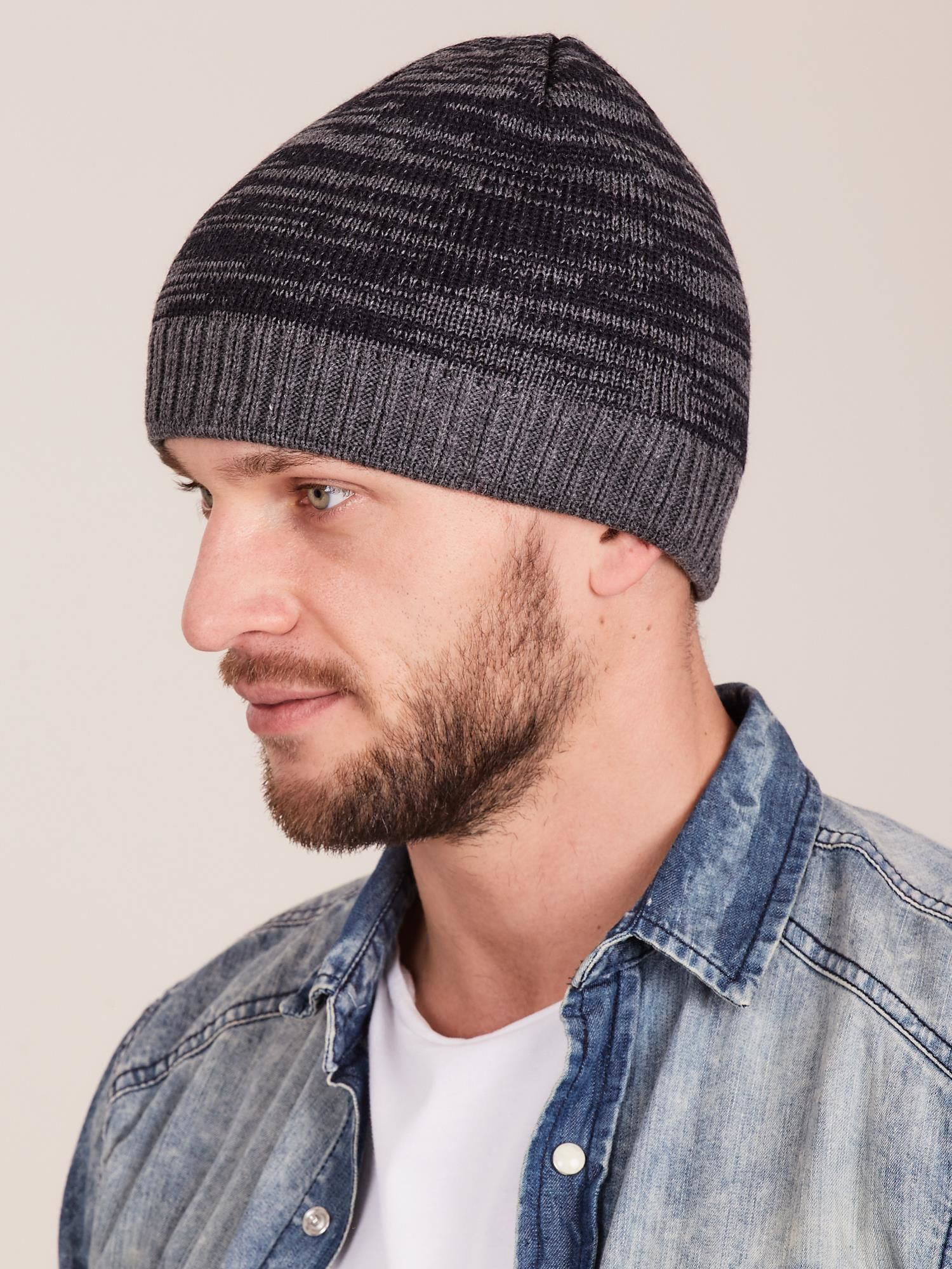 Wholesale Men's hat for winter gray