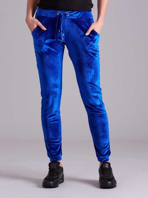 Wholesale Blue velor pants