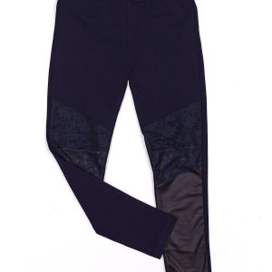 Wholesale Navy blue leggings for girl with inserts