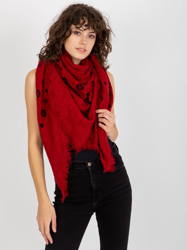 Wholesale Red Women's Patterned Scarf